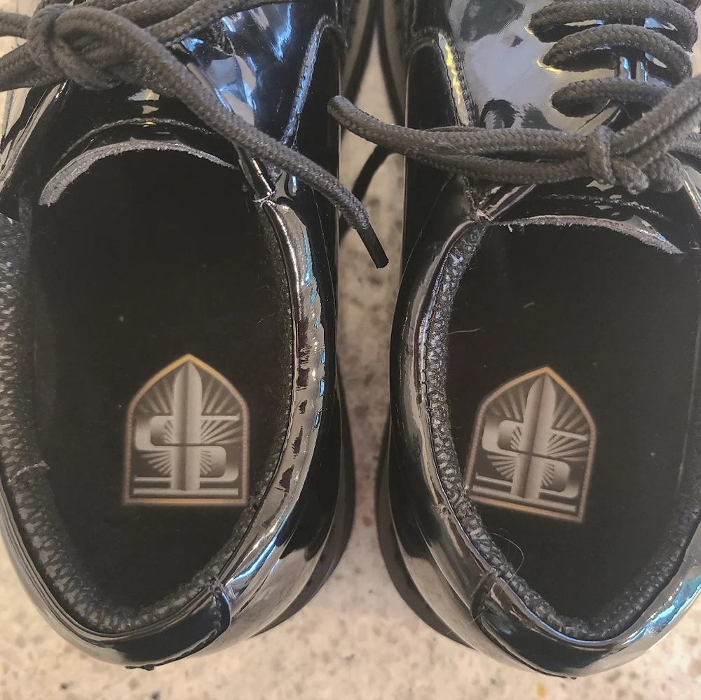 Tact Squad Hi-Gloss Uniform Oxford Shoe (S200) sz 5.5 men's/youth Black